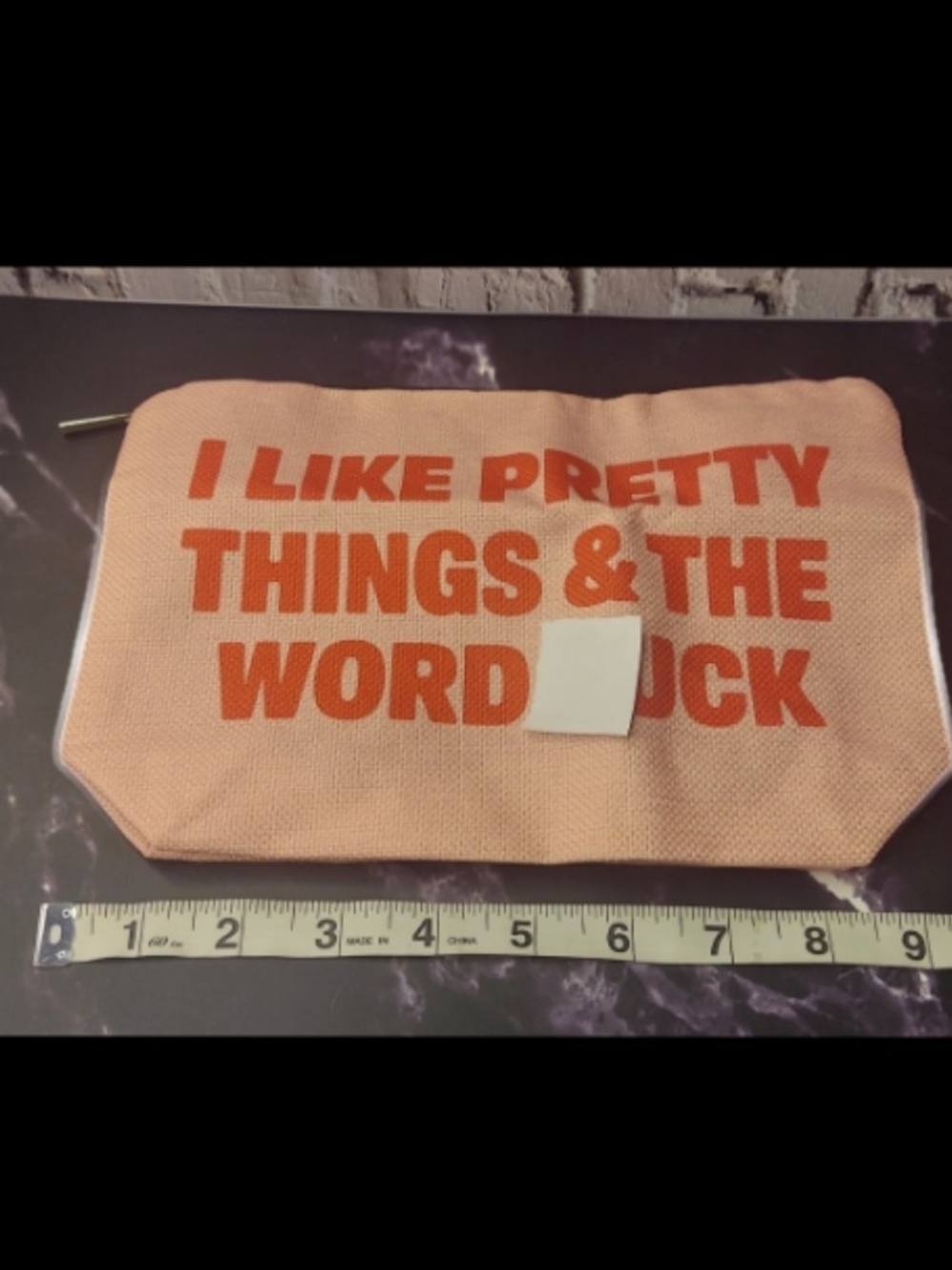 Pink Graphic Zip Pouch - 'I Like Pretty Things'